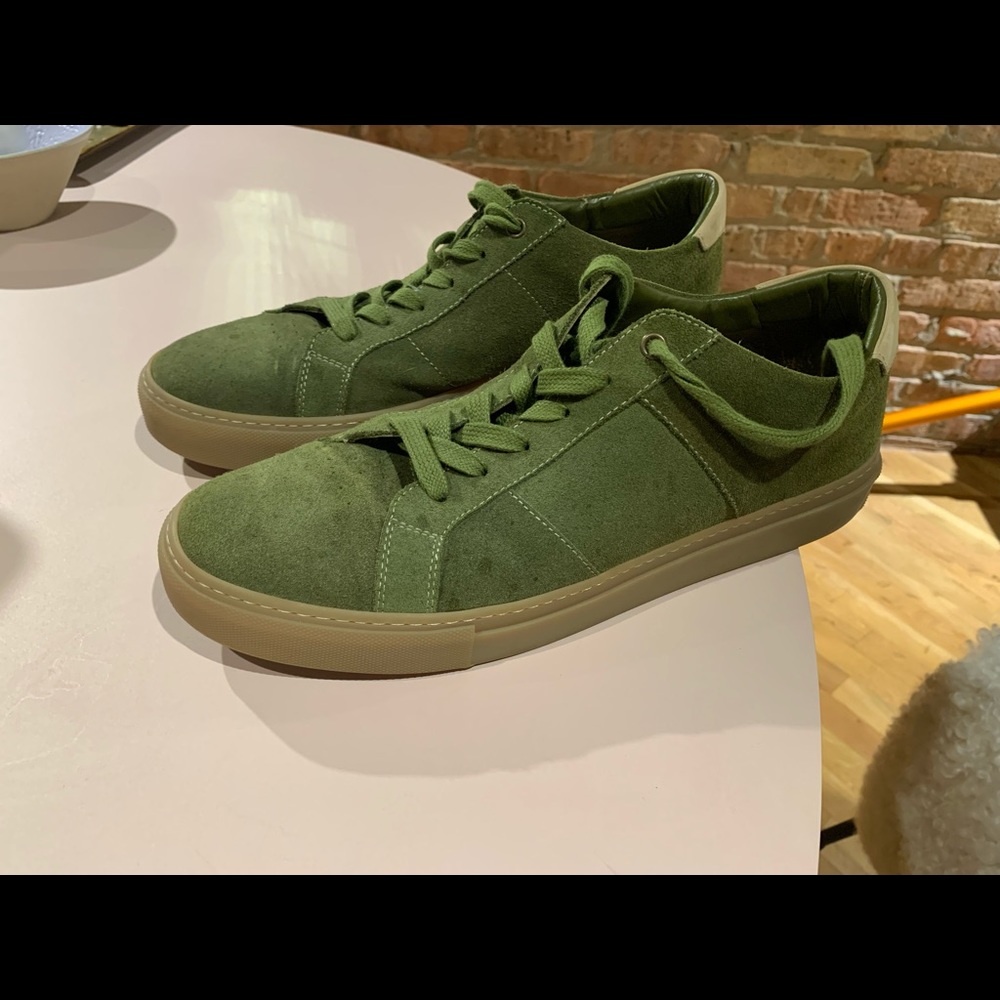 Greats Royale green suede gum sole
